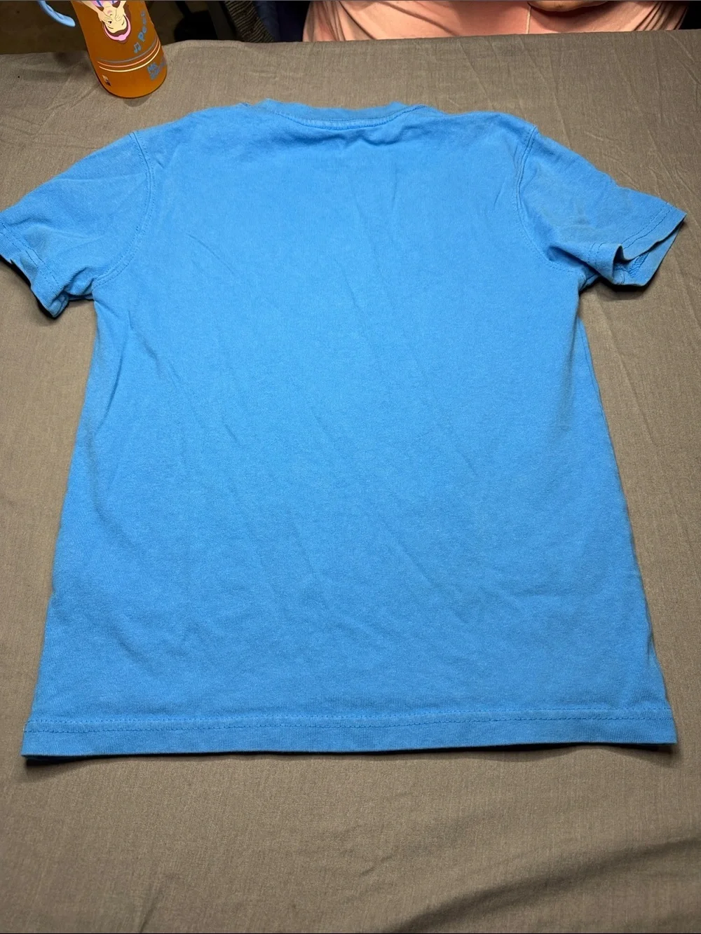 Nike Boys Blue Short Sleeve Tee with Orange Graphic Print